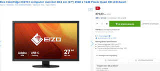 Eizo ColorEdge CS2731 monitor voor €873,60 bij Max ICT
