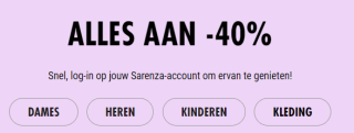 40% korting op geselecteerde items bij Sarenza
