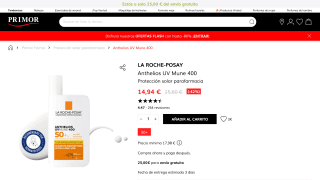 Anthelios UV Mune 400 50+ por 14,94€