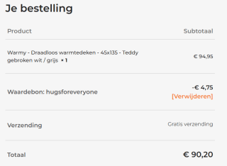 Warmtedeken draadloos Warmy voor €90,20 dmv code bij Slimmeheater