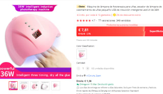 Máquina para secar uñas por solo 7.81€
