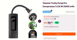 Trotty PUMP Pro - compacte pomp voor fiets- en autobanden met powerbank voor €29,95 bij ibood