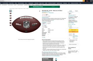 Balón WILSON NFL Stride de fútbol por solo 16,99€