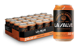 24 Latas Cerveza La Salve Lager por solo 13,67€