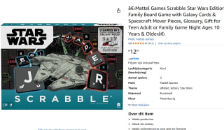 Scrabble Star Wars Bordspel (ENG) voor €12,01 bij Amazon