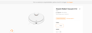 Xiaomi Robot Vacuum S12 robotstofzuiger voor €169,99i n de Mistore