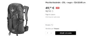 Mochila Columbus Outdoor Katahdin 20L por 49.99€