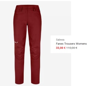 Pantalones de Trekking de Mujer Salewa Fanes por 33€