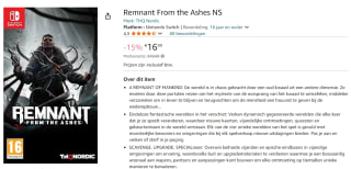 Remnant From the Ashes (Nintendo Switch) voor €16,99 bij Amazon.nl