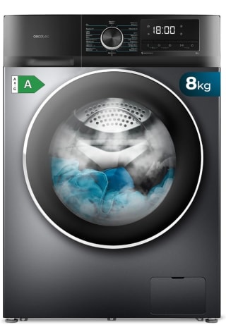 Cecotec Lavadora 8Kg Carga Frontal Bolero Dresscode 8500 Inverter Steel A 1900W por 319€.