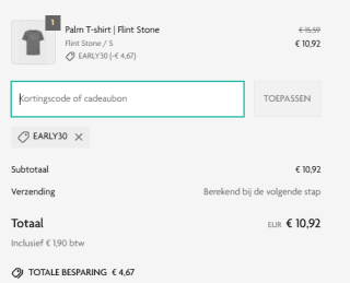 30% extra korting op afgeprijsde items bij O'Neill