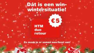 HTM duo retour in Den Haag voor €5 met alle bussen en trams van HTM.