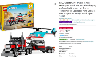 LEGO Creator Truck met helikopter voor €14,99 bij Amazon