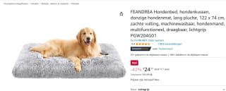 FEANDREA XXL hondenmand 122 x 74 cm voor €24,17 bij Amazon NL