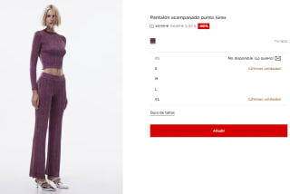 Pantalón acampanado de punto lúrex por 9.99€