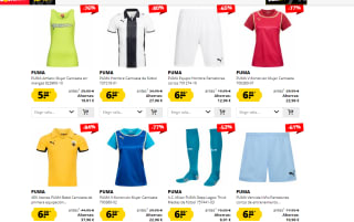 Descuentazos en la marca puma desde 3,99€ en Deportes Outlet