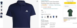 Adidas Men's Training Polo for only £12.50