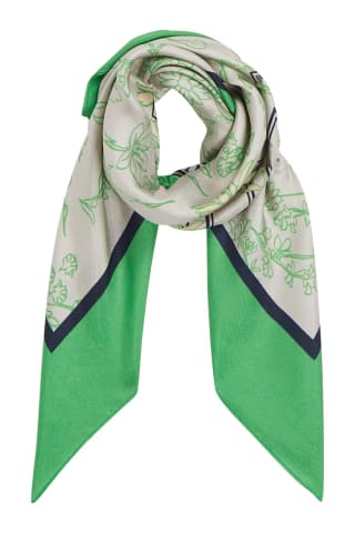 Tommy Hilfiger zijden sjaal met all-over print groen/ecru voor 27,45€ bij Wehkamp