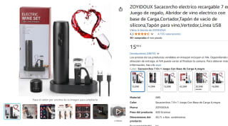 Sacacorchos eléctrico recargable 7 en 1 por 15,99€