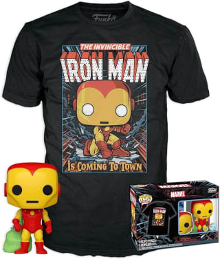 Camiseta + funko Marvel Holiday Iron Man Brilla En La Oscuridad por 9,83€
