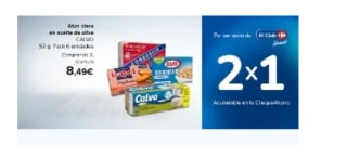 Acumulación 2×1 Conservas de pescado y marisco en Carrefour.