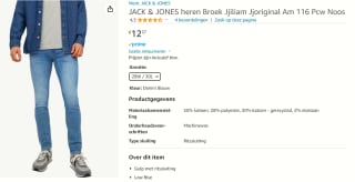 JACK & JONES heren Broek voor €12,37 bij Amazon
