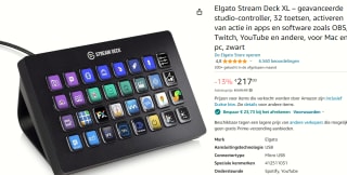 Elgato Stream Deck XL toetsenbord voor €193,27 bij Amazon