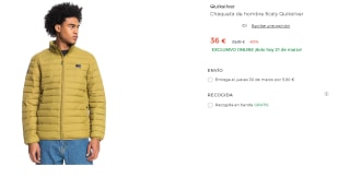 Chaqueta de hombre Quiksilver Scaly por 36€