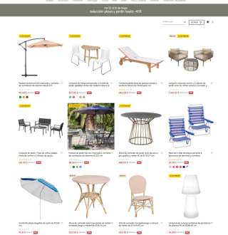 Descuentos de hasta -45% de descuento en playa y jardín