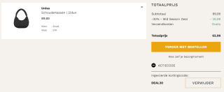 30% kassakorting op alle kleding & tassen bij van den Assem