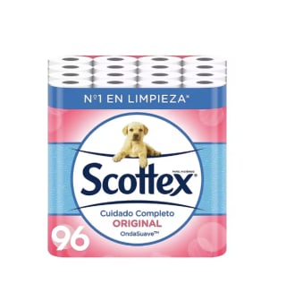 Scottex Original Papel Higiénico 96 rollos 12 rollos x 8 paquetes a solo 17,65€