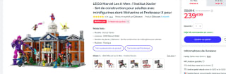 LEGO Marvel X-Men: de X-Mansion 76294 voor €239,99 bij CDiscount