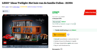 Lego Twilight: Het huis van de familie Cullen voor €175,99 met bol select