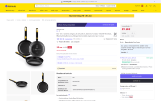 Bra set 3 sartenes origen por 49,58€