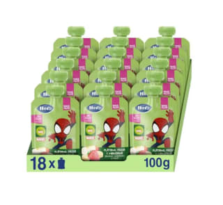 Bolsitas Hero con Plátano Fresa y Manzana Sin Conservantes ni Colorantes Aceite de Palma 18 x 100 g por 12,59€