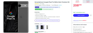 Google Pixel 7a 128GB zwart voor €208,99 bij Cdiscount