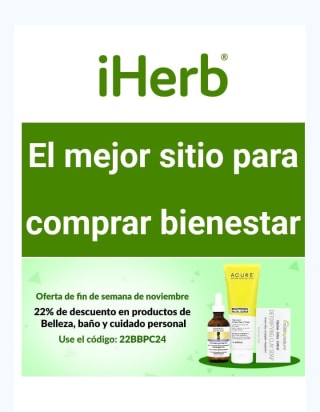 -22% Belleza, baño y cuidado personal en iHerb.