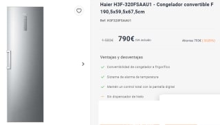 Congelador HAIER H3F-320FSAAU1 por 790€