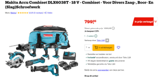 Makita DLX6038T Combiset voor €799,95 bij Bol