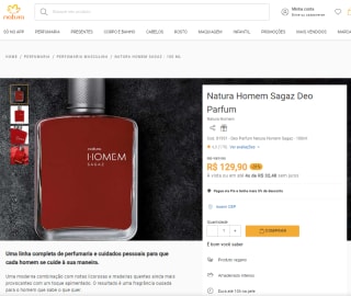 Perfume Homem Sagaz de 100ml da Natura - R$ 129,90