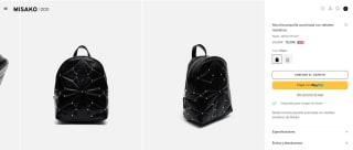 Mochila pequeña acolchada con detalles metálicos por 15€