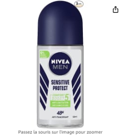 Lot de 3 Déodorant Bille Sensitive Protect Nivea Men à 3€
