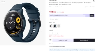 Smartwatch marca Xiaomi Watch S1 Active azyl por 88,99€