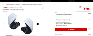 Sony PlayStation Pulse Explore Draadloze oordopjes voor €139 bij de Mediamarkt