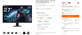 Monitor Gigabyte GS27U 27" LED SS-IPS UltraHD 4K 160Hz HDR 400 por 329,99€