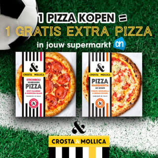 1+1 gratis op Crosta & Mollicate pizza's via Hashting