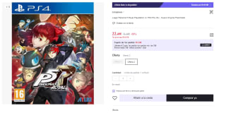Juego PS4 Persona 5 Royal por 22.49€ (Cuenta Nueva 13.49€)