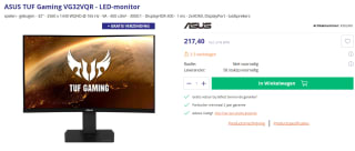ASUS TUF Gaming VG32VQR - LED-monitor voor €217,40 bij Azerty