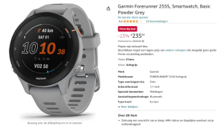 Garmin Forerunner 255S - Sporthorloge met GPS voor €235,99 bij Amazon