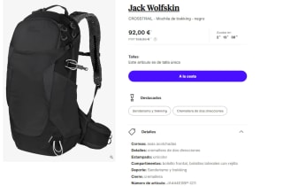 Mochila Jack Wolfskin Crosstrail LT 24L por 92€